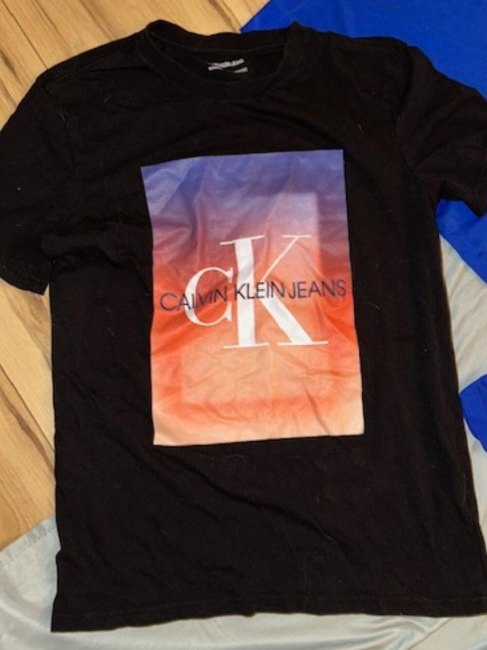 Calvin Klein black graphic mens tee t shirt